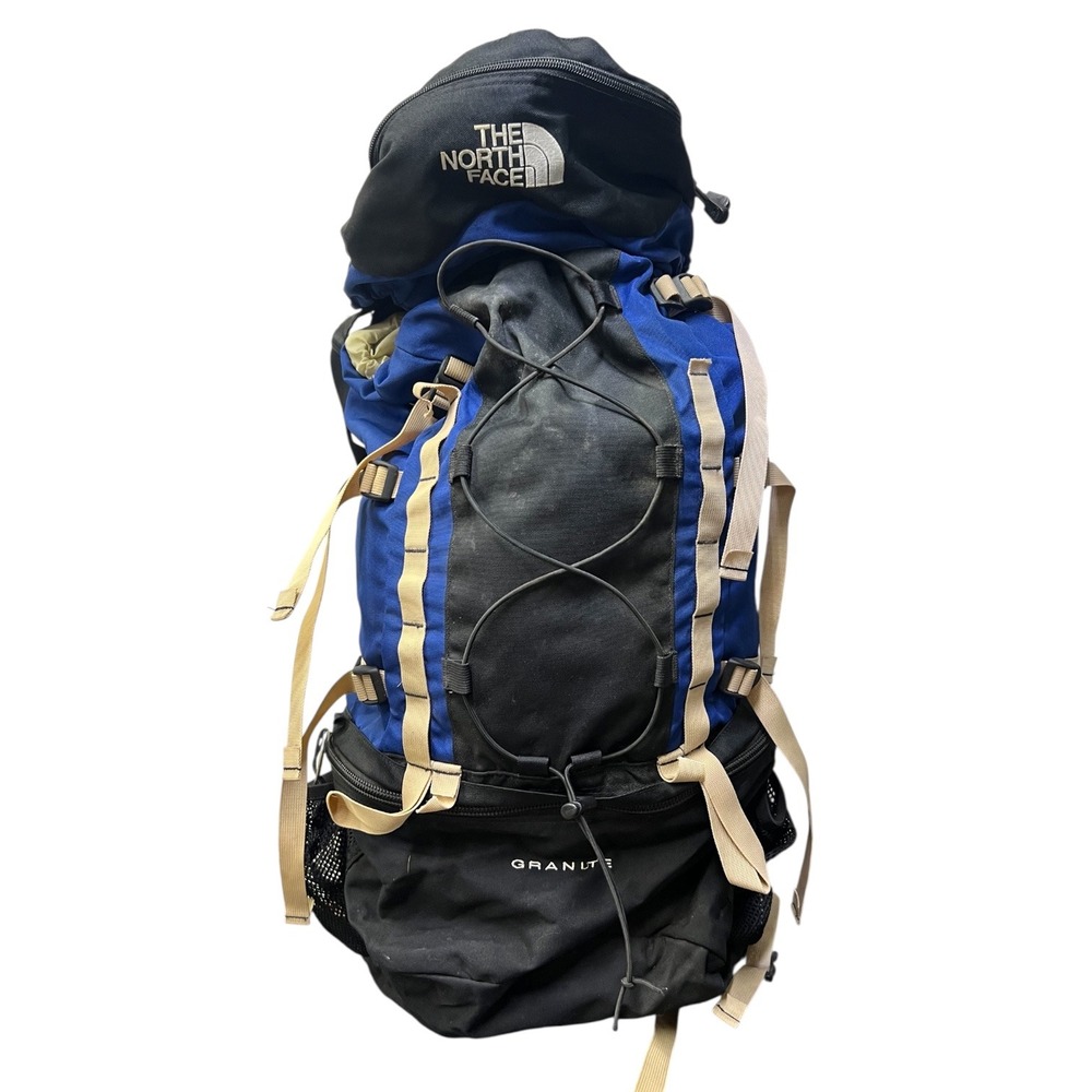 The North‎ Face Granite Internal Frame Backpack Blue Black Tan Hiking Med